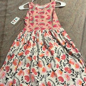 Pretty Me Boutique - Floral and Watermelon Tank Dress - Size 10